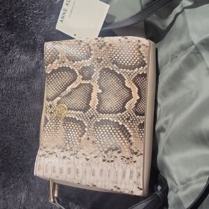 NWT Anne Klein Snake Print shoulder/crossbody bag